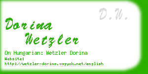 dorina wetzler business card